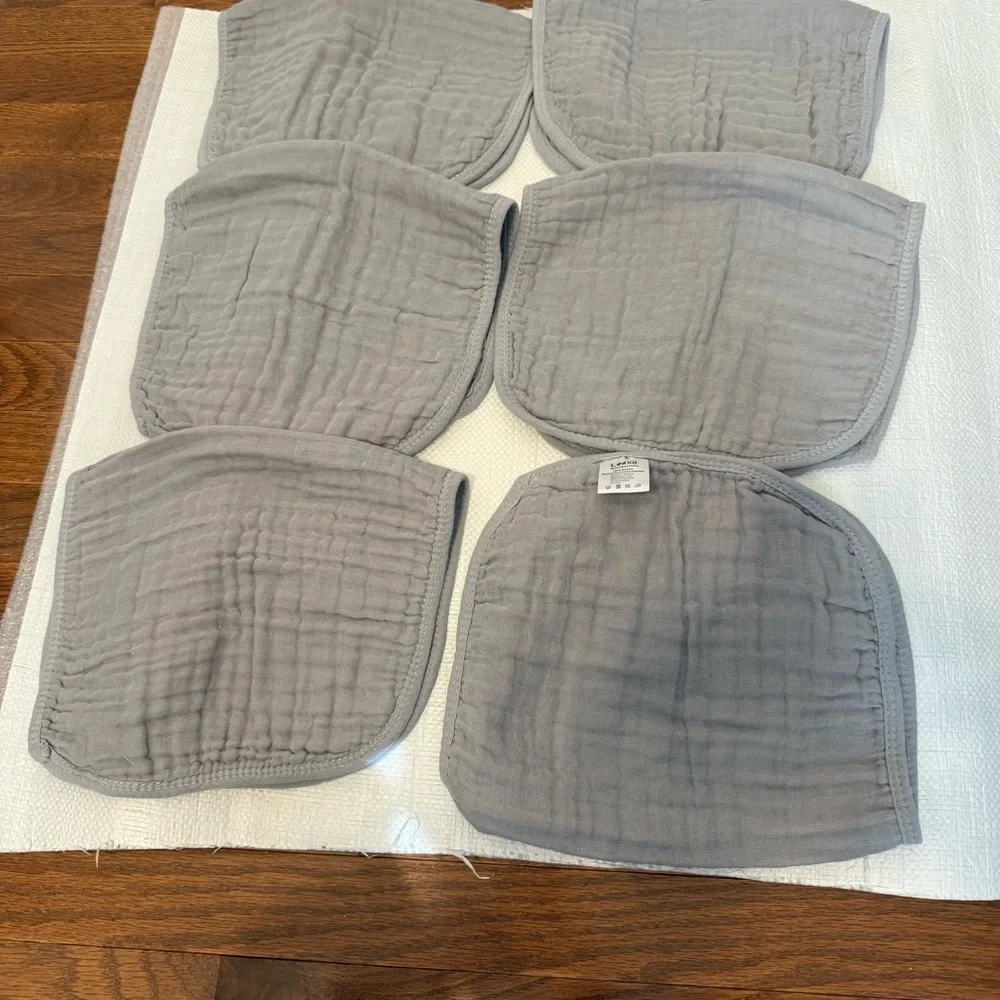 Gray Muslin Burp Cloth LOOXII